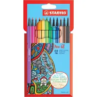 Stabilo Pen 68 Coffret de 12 stylos-feutres de qualité premium à pointe fine