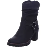 Rieker Chaussures de ville pour femmes , bottines à fermeture éclair, noires, pour le quotidien
