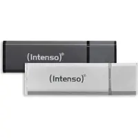 Intenso Alu Line Pack 2x32gb 2.0 Pendrive Argenté