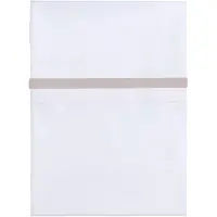 Babys Only Drap lit bébé ruban tissé caillou gris/blanc