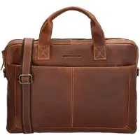 Hide & Stitches & Stitches Japura laptoptas 15.6 inch cognac (15.60"), Sac pour notebook, Marron