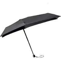 Senz Micro Foldable Storm Regenschirm, Schwarz pur, Noir