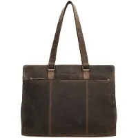 Hide & Stitches & Stitches Idaho Laptoptas 15,6 inch (38 cm) - Donkerbruin