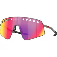 Oakley - Lunettes de soleil - Sutro TI Sweep Matte Gunmetal Prizm Road en Titane - Gris