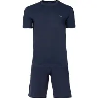 Emporio Armani Pyjama court marine / gris
