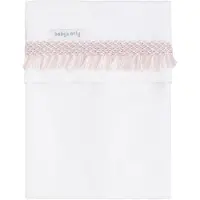 Babys Only Drap berceau ruban tissé Happiness vieux rose/ecru