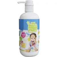 Natural Face & Fingerpaint Bouteille de peinture naturelle pour visage et doigts avec pompe - Blanc, 1 l (1000 ml)