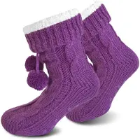 Normani Chaussettes violet / blanc