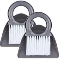 Relaxdays 2x Set de balayage de table, Ustensiles de nettoyage, Gris