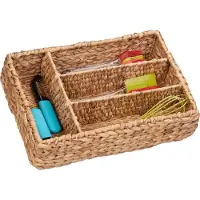 Relaxdays Range-couverts, Range-couverts, Marron