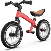 Vrooomy Vélo sans pédales BMW 16 pouces (3-6 ans) – Sous licence officielle, avec selle réglable, pneus en caoutchouc et grande stabilité – Balance Bike – Rouge