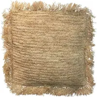 Bazar Bizar Housse De Coussin En Raphia Square-natural-60x60 | BA034N-L-60x60
