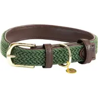 Kentucky Nylon Plaited Dog Collar Marron 44-54 cm