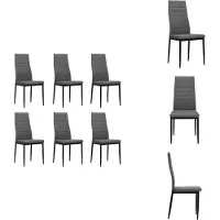 vidaXL Chaise de salle à manger 6 pcs. tissu gris clair