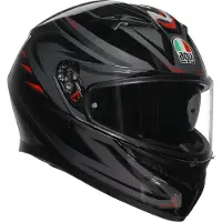 AGV K3 2.6 Syth Casque Intégral Noir/Rouge 55 unisex
