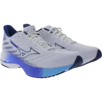 Mizuno WAVE RIDER 28 / Blanc/Bleu Etat/Bleu Mugugen / 44.5/10.0