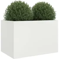 vidaXL Jardinière blanc 62x40x39 cm acier