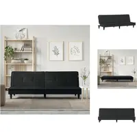 vidaXL Canapé-lit Tissu noir