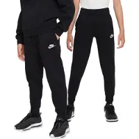Nike Pantalon 'Club Fleece' noir / blanc
