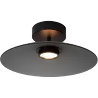 Lucide Lampe de plafond élégante Menga Ø verre fumé de 40 cm