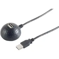 S-Conn Câble d'extension USB 2.0 A, noir, 1,5m