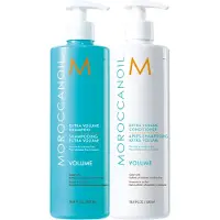 Moroccanoil Shampooing et revitalisant Extra Volume, 2x500 ml,