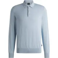BOSS Polo Gemello Manches Longues Bleu Clair