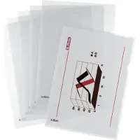 Herlitz Chemise coin, DIN A4, PP, transparent, grain 0,12 mm, ouverture latérale et en haut, avec poignée (A4, 1x)