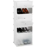 Relaxdays Meuble à chaussures avec 6 casiers (49 x 36.50 x 126 cm)