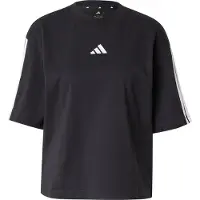 Adidas T-shirt fonctionnel 'ESSENTIALS 3-STRIPES BOYFRIEND' noir / blanc