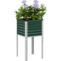 vidaXL Jardinière Vert 45x45x88 cm Acier