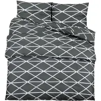 vidaXL Ensemble de literie Gris 155x220 cm coton