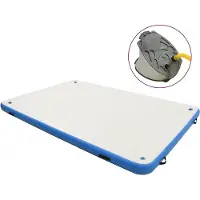 vidaXL Tapis de flottaison gonflable bleu et blanc 200x150x15 cm