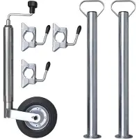 vidaXL Roue de jauge 48 mm avec 2 tubes de support et 3 colliers