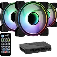 Aerocool Ventilateur Mirage12pro Rgb 12 Mm Internal With Control Hub 3 Unités