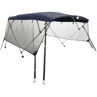 vidaXL 3-Bow Bimini-Top avec panneaux latéraux en maille 183x(137-152)x137 cm