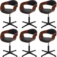 Mendler Chaise de salle à manger -H46 (lot de 6)