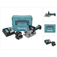 Makita DPJ 180 RGJ Machine à rainurer sans fil 18 V 100 mm + 2x Batteries 6,0 Ah + Chargeur + Makpac