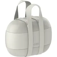Alessi Alessi-Food À Porter Boîte À Lunch Avec Trois Compartiments En Résine Thermoplastique, Gris