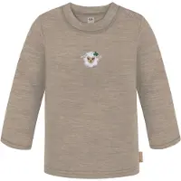 Normani T-Shirt 'Taupo' beige foncé / gris foncé / émeraude / blanc