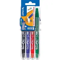 Pilot Set 4 stylos Pen Frixion Ball 07 Noir Bleu Rouge et Vert