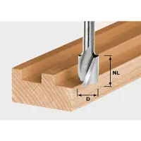 Festool 490948 - Fraises à rainurer hélicoïdale HS Spi S8 D14/20