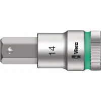 Wera 8740 C HF Douille à embout Zyklop à emmanchement 1/2" avec fonction de retenue, 14 x 60 mm