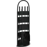 vidaXL Ensemble d'ustensiles de cheminée 5 pièces 23 x 15 x 66 cm Acier