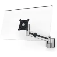 Durable Support mural pour moniteur , avec bras, pour 1 écran 21-27", jusqu'à 8 kg, VESA, rotatif et inclinable, argent métallique