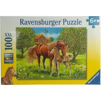 Ravensburger 100 pièces Kinder Puzzle XXL Le bonheur des chevaux dans la prairie 10577