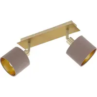 Eglo 97537 VALBIANO E14 double plafonnier 320x70mm laiton brossé or