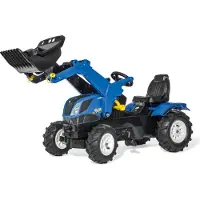 Rolly Toys RollyToys Trettraktor New Holland + Frontlader Kinderfahrzeug Luftbereifung