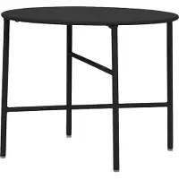 Ebuy24 Penny Table de jardin, Ø 50 cm. H 40 cm, noir.