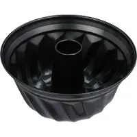 Relaxdays Moule à Kouglof, Ø 25 cm, Moule à gâteau, Noir
